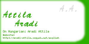 attila aradi business card